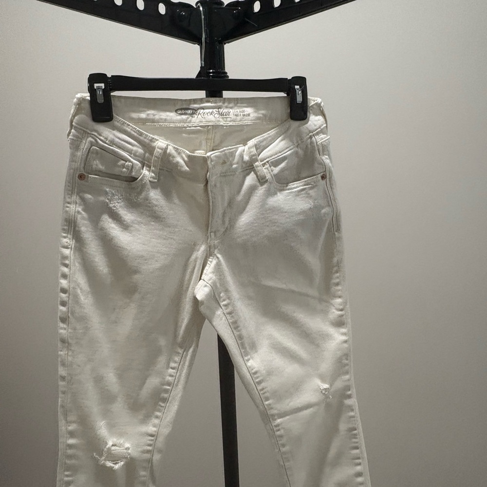 Old Navy Women's Cream Skinny Jeans
